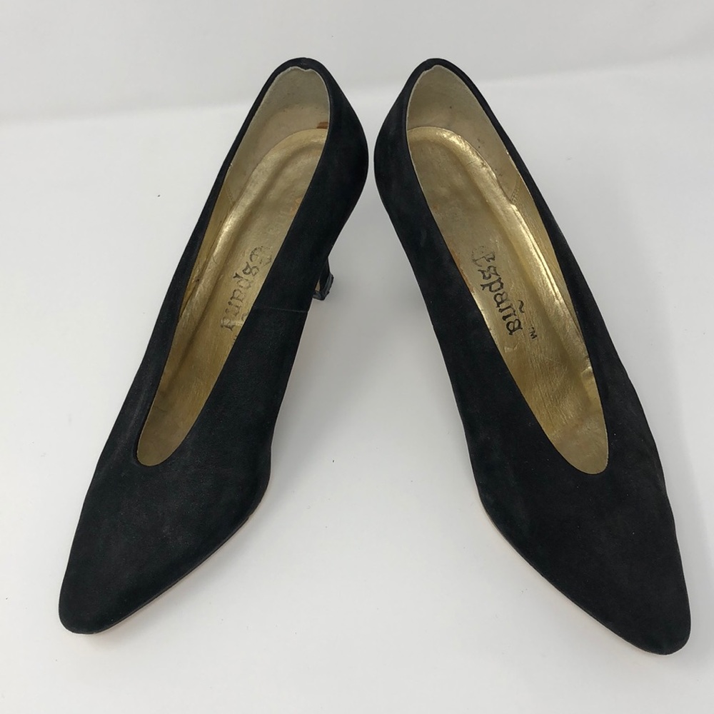 Espana tm Black Suede Heel Pump Shoe size 7 1/2 M